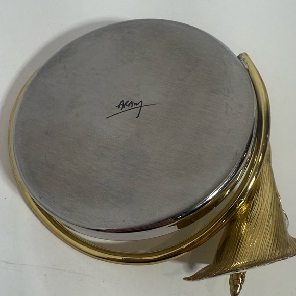 MICHAEL ARAM Calla Lily Marble Coaster White Gold - Picture 6 of 8